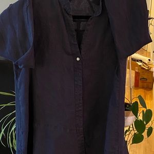 Linen blue shirt size one size fits most.